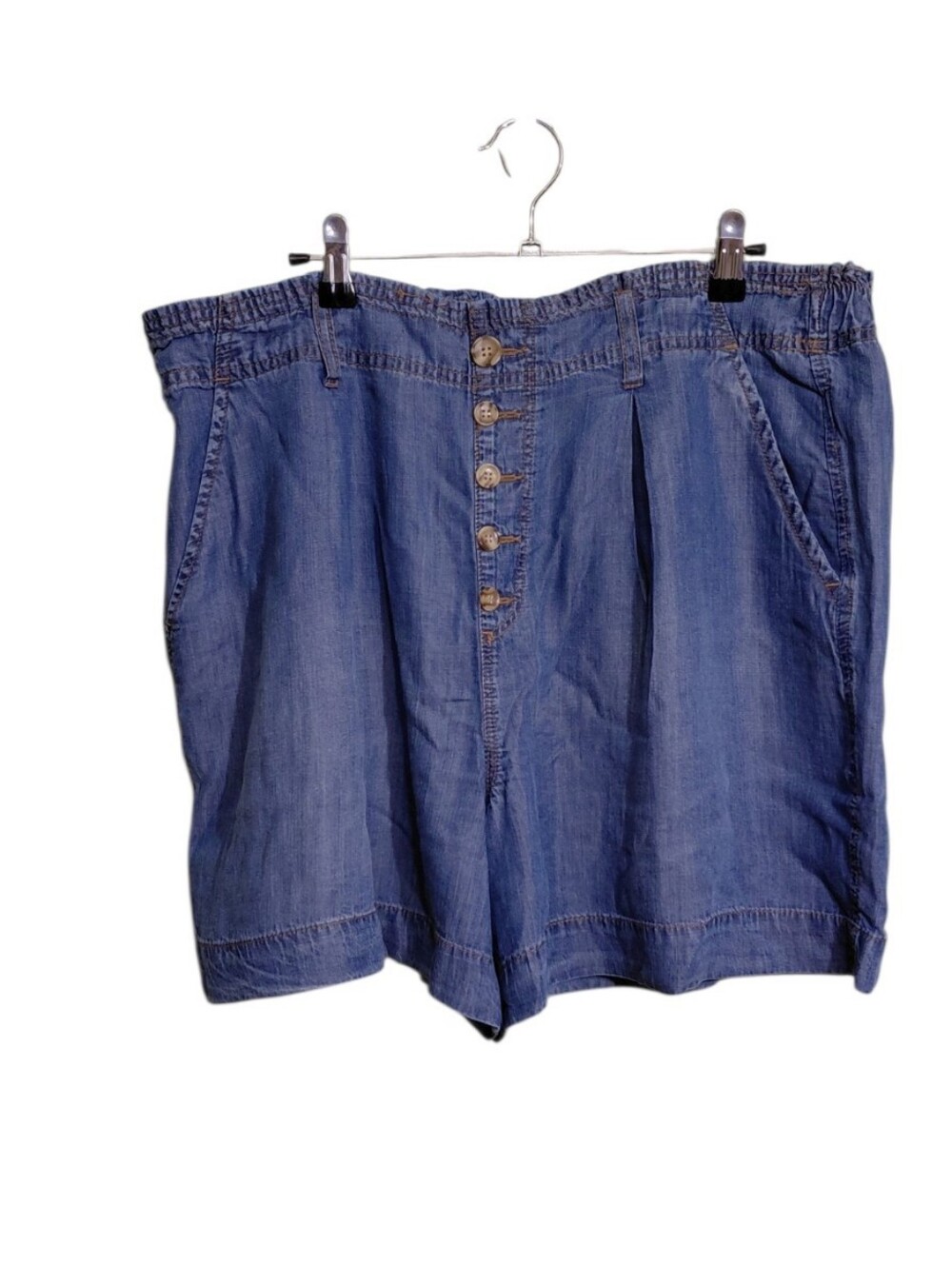 one 5 one Blue Denim Button-Front Women’s Shorts